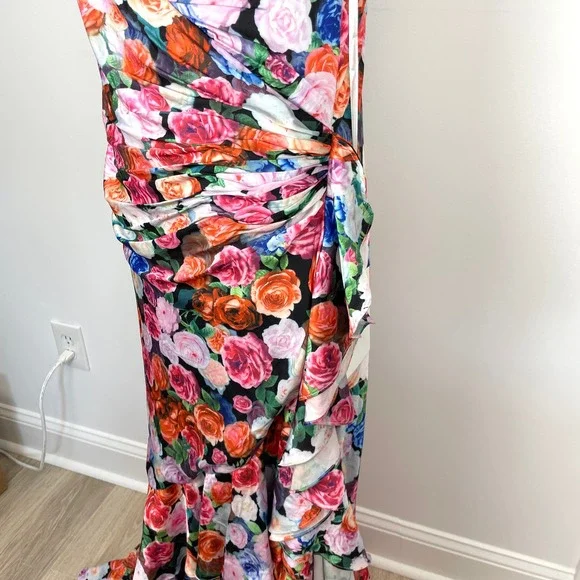 mac duggal floral print asymmetrical ruffle hem dress Asymmetrical Sequin Dress – World Wide Couture
